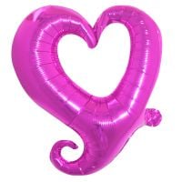 16" Classy Heart Fuchsia Balloon