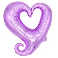 16" Classy Heart Lilac Balloon