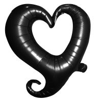 16" Classy Heart Black Balloon