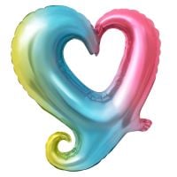 16" Classy Heart Rainbow Balloon