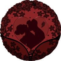 18" Romantic Embrace Silhouette Balloon