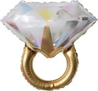 26" Diamond Wedding Ring Gold Balloon