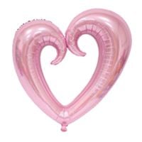31" Linking Heart Baby Pink Balloon