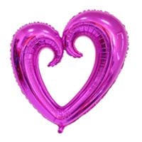 31" Linking Heart Fuchsia Balloon