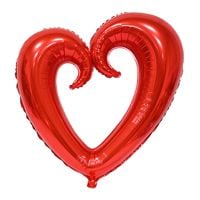 31" Linking Heart Red Balloon